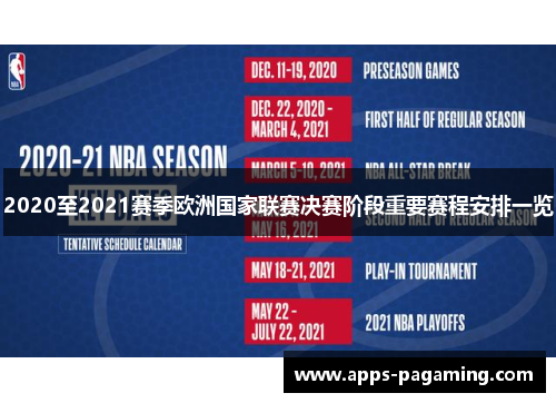 2020至2021赛季欧洲国家联赛决赛阶段重要赛程安排一览
