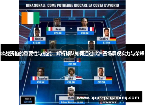 欧战资格的重要性与挑战：解析球队如何通过欧洲赛场展现实力与荣耀