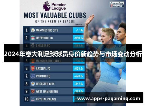 2024年意大利足球球员身价新趋势与市场变动分析